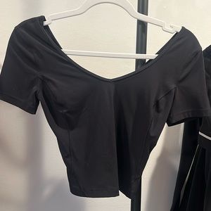 Lululemon Black Workout Crop Top